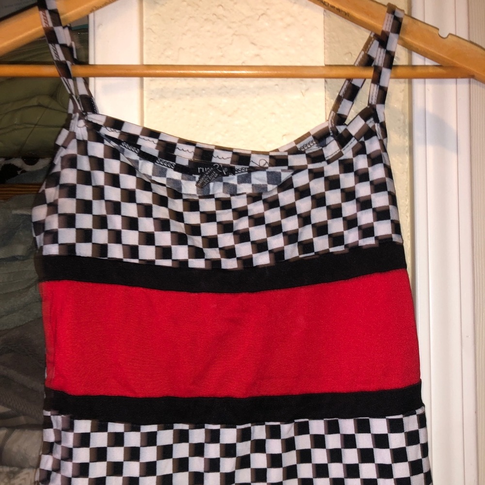 checker crop top